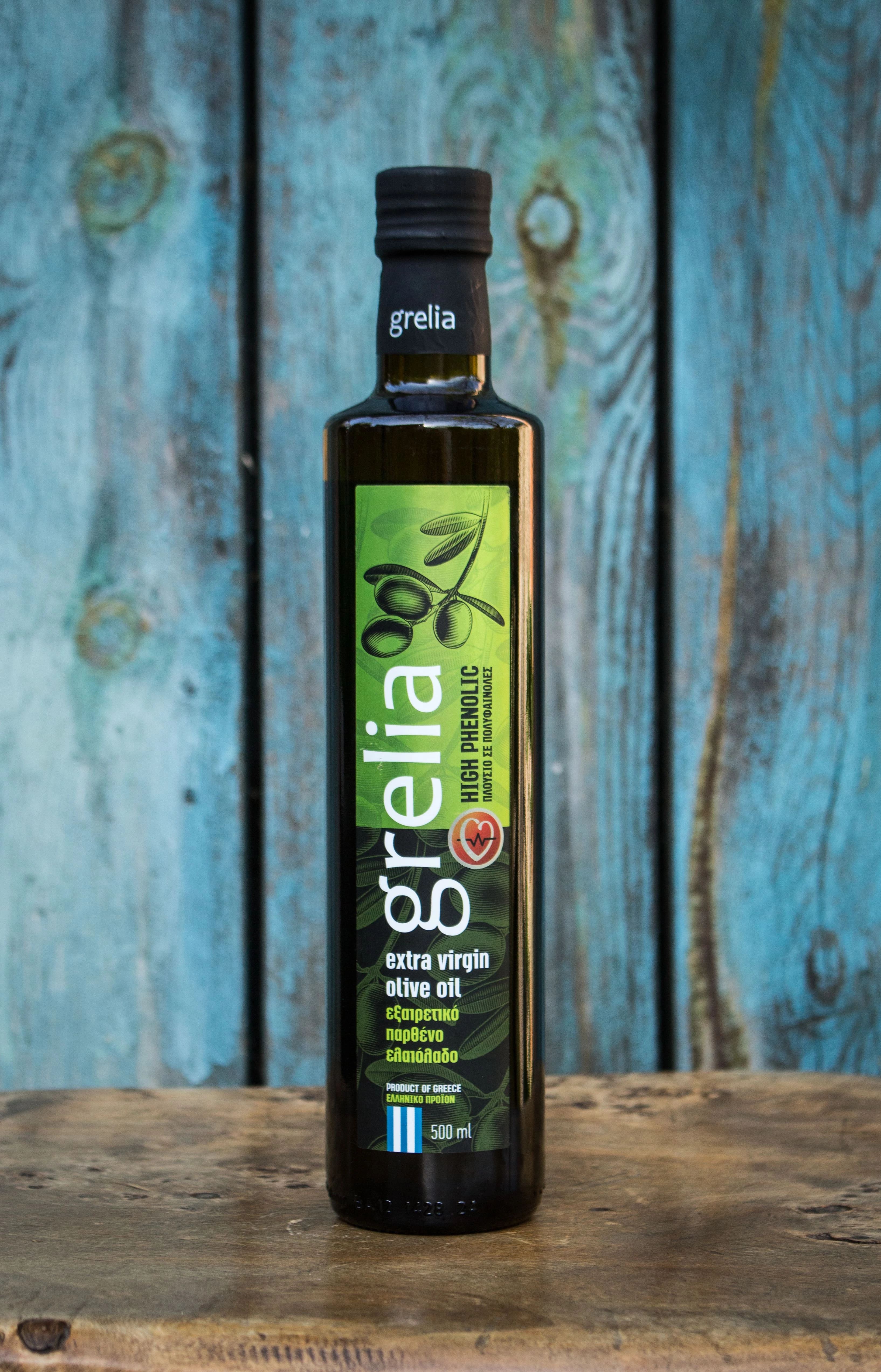 Grelia polifenol extra, korai szüretelésű 100%-ban vegyszermentes extraszűz olívaolaj 500 ml